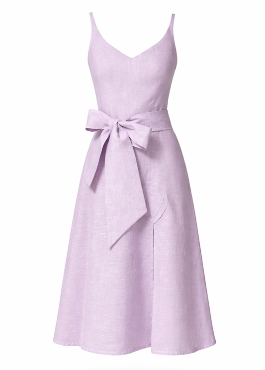 SWEETHEART LILAC DRESS WITH BELT