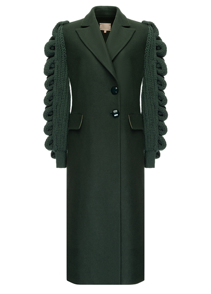 MOSS KNITTED SLEEVES COAT