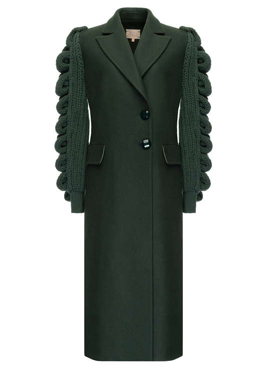 MOSS KNITTED SLEEVES COAT