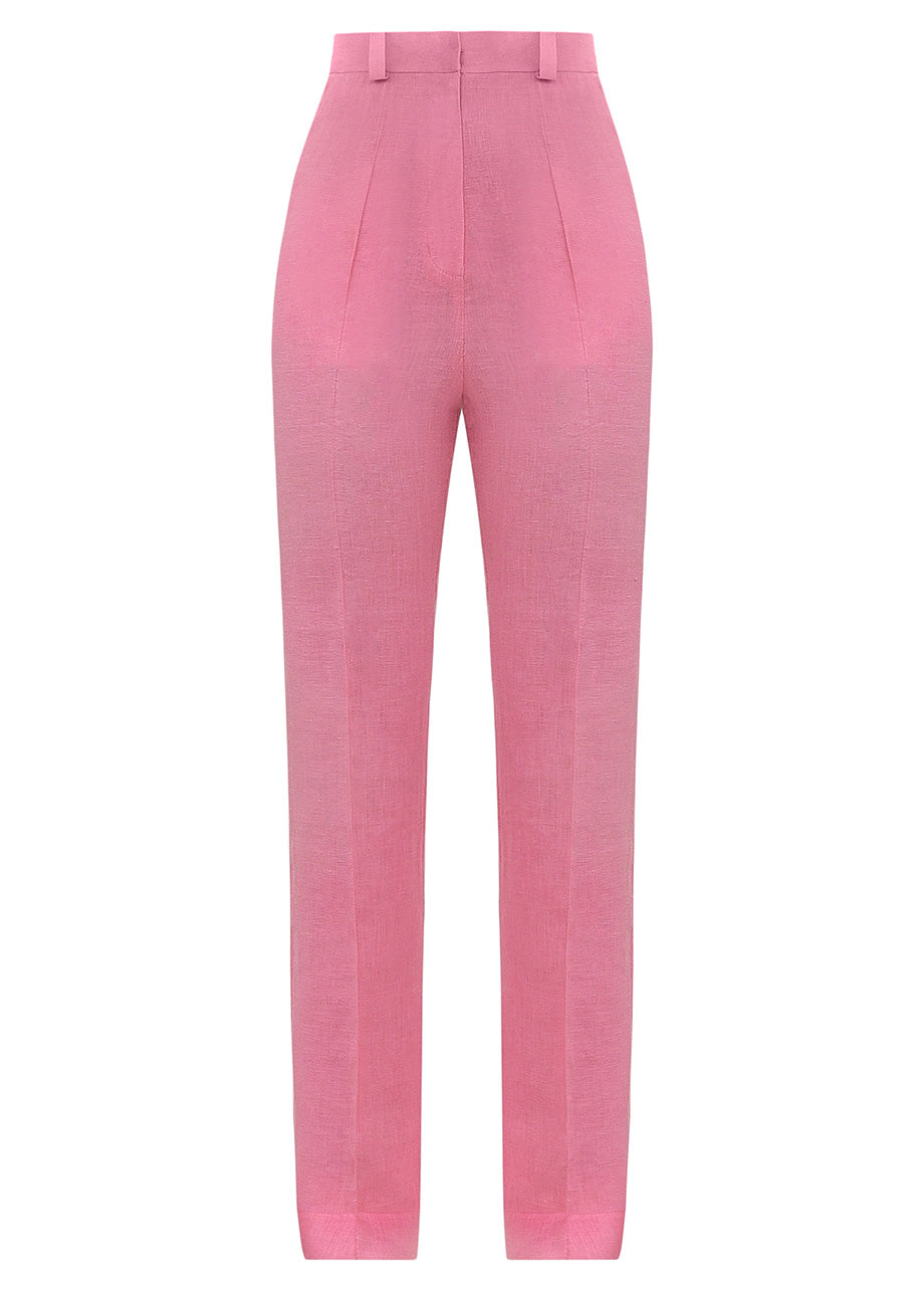 PINK LINEN PANTS
