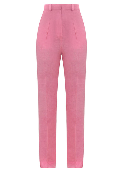PINK LINEN PANTS