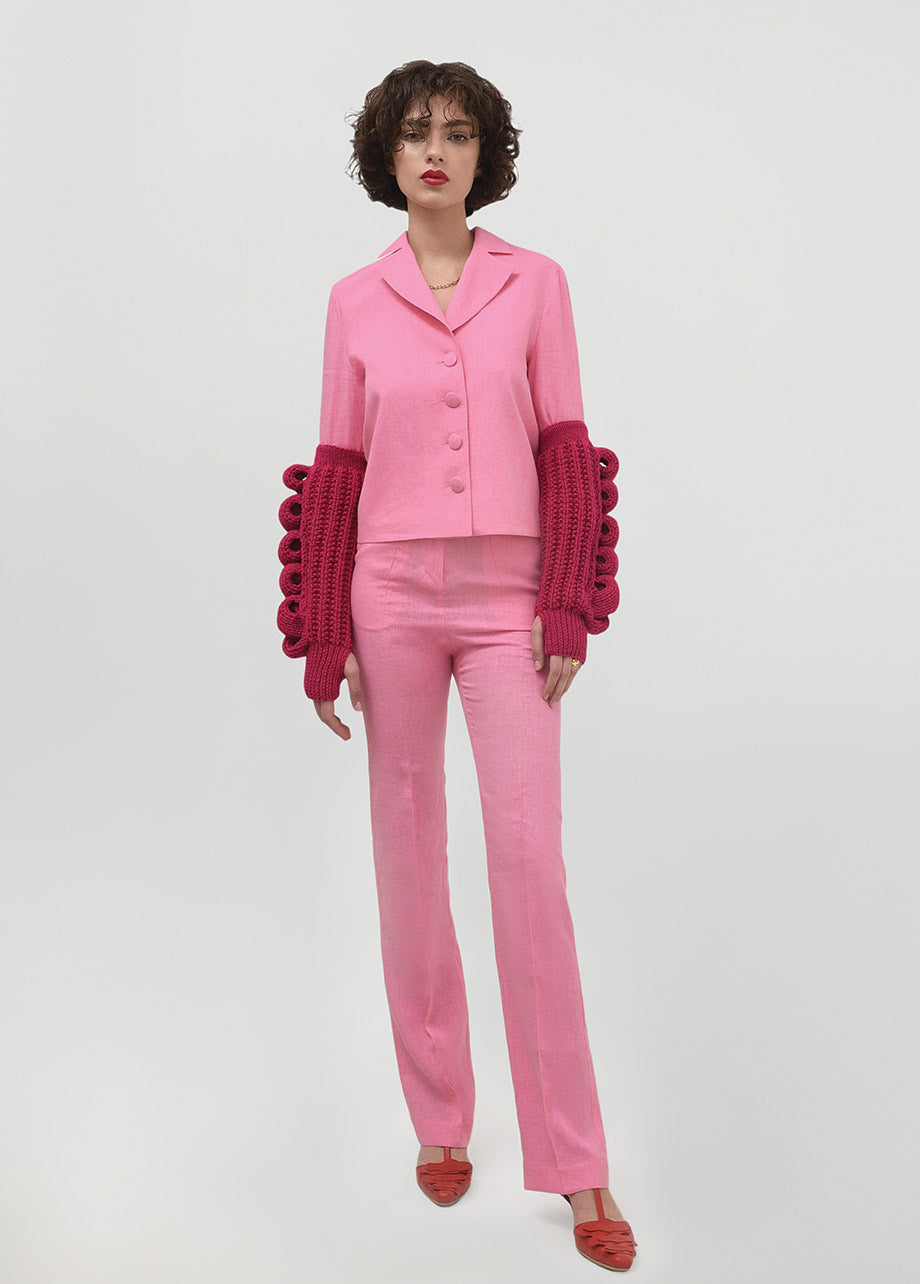PINK LINEN PANTS