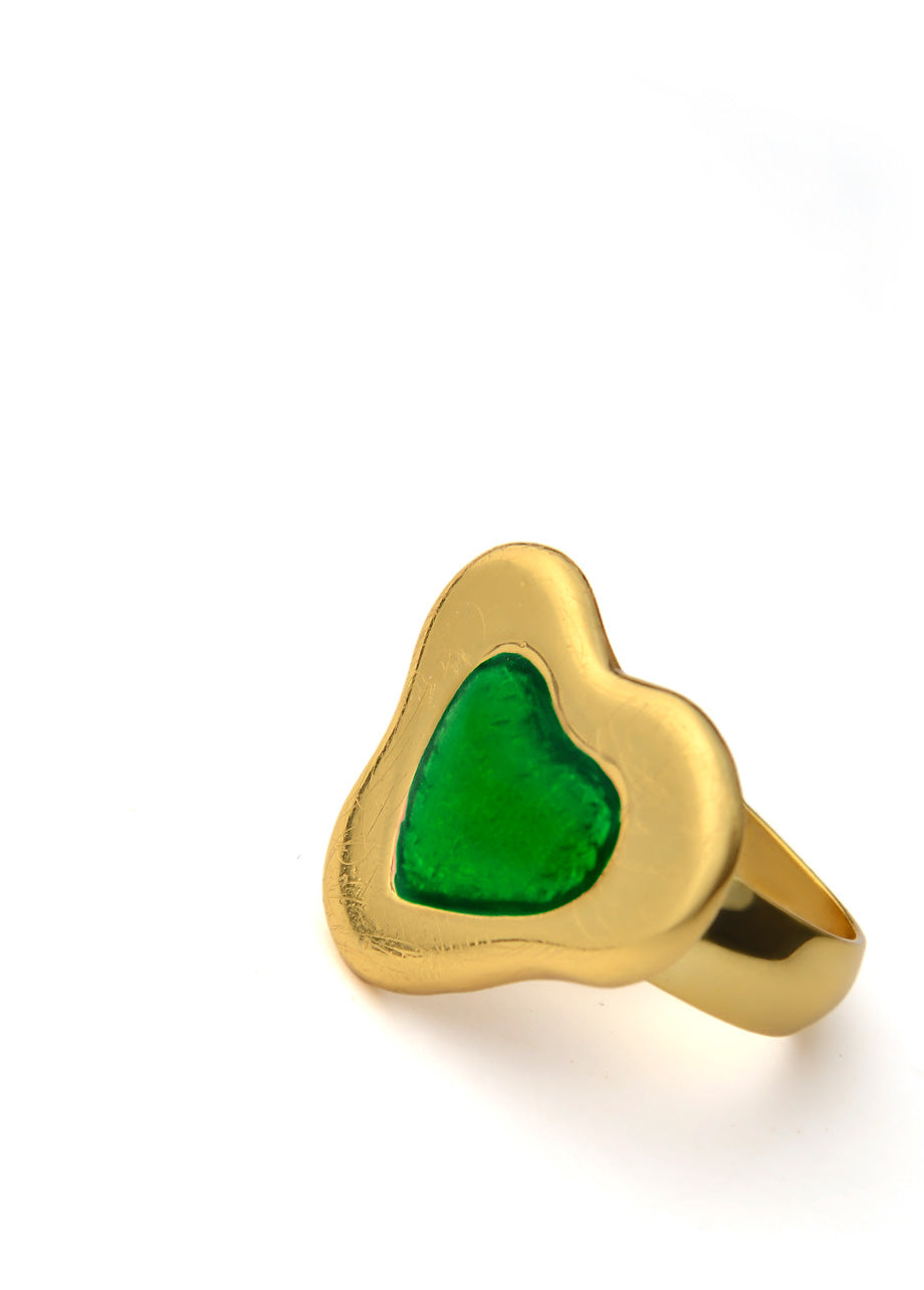 GREEN LOVE RING