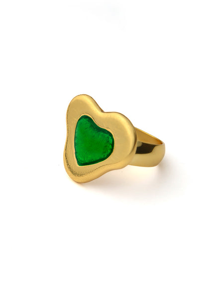 GREEN LOVE RING