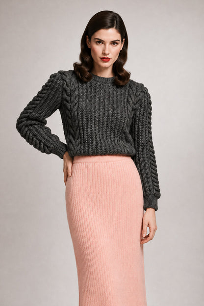 GREY HERITAGE SWEATER