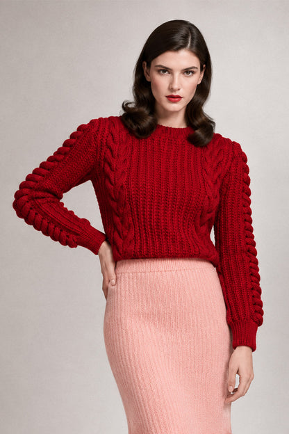RED HERITAGE SWEATER