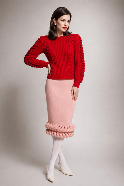 RED HERITAGE SWEATER