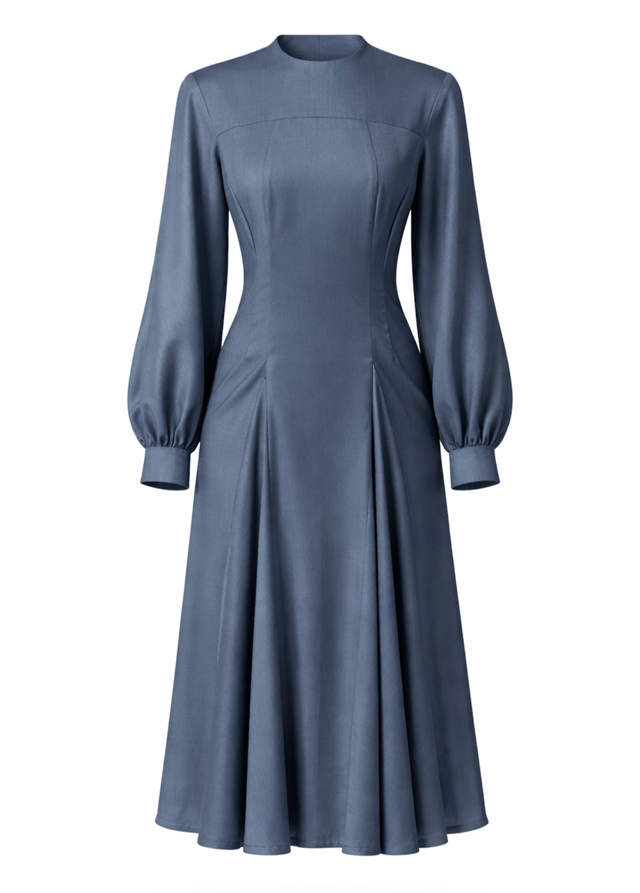 CHARCOAL MIDI DRESS