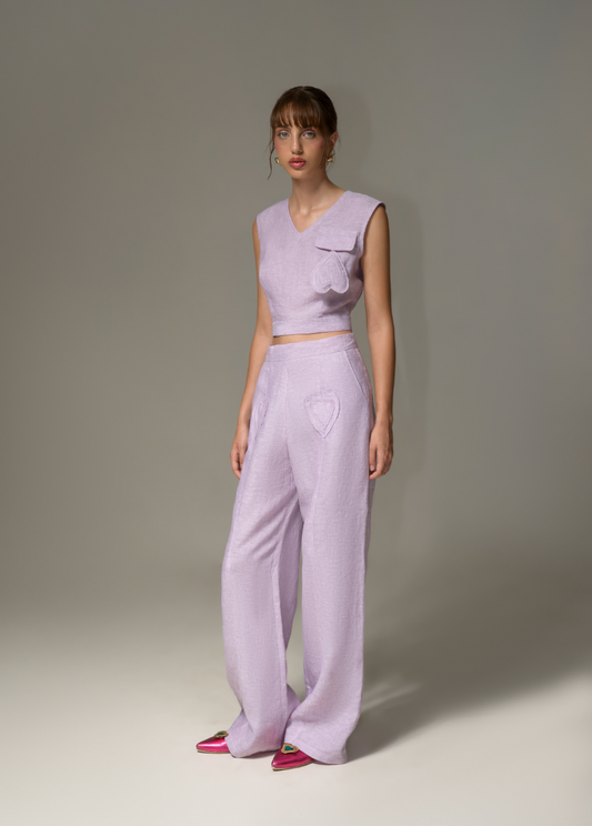 SWEETHEART LILAC CROPPED TOP