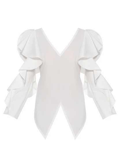CAMELLIA FLOUNCE SHIRT