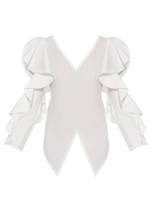 CAMELLIA FLOUNCE SHIRT