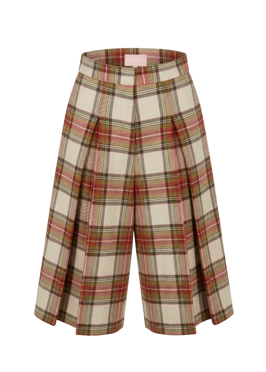 CLASSIC PLAID TAILORED SHORTS