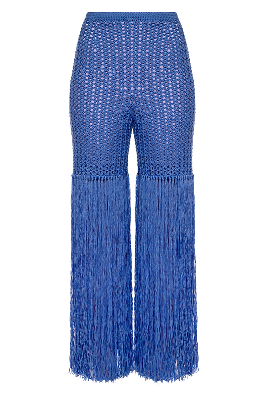 BLUE FRINGE SHORTS