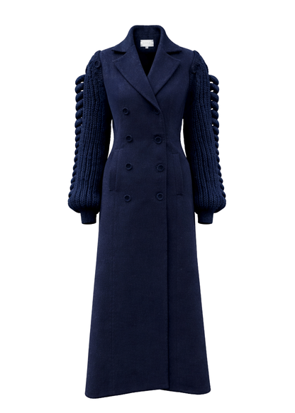 NAVY DRESS-COAT