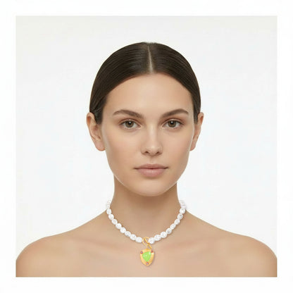 PEARL CHARM NECKLACE