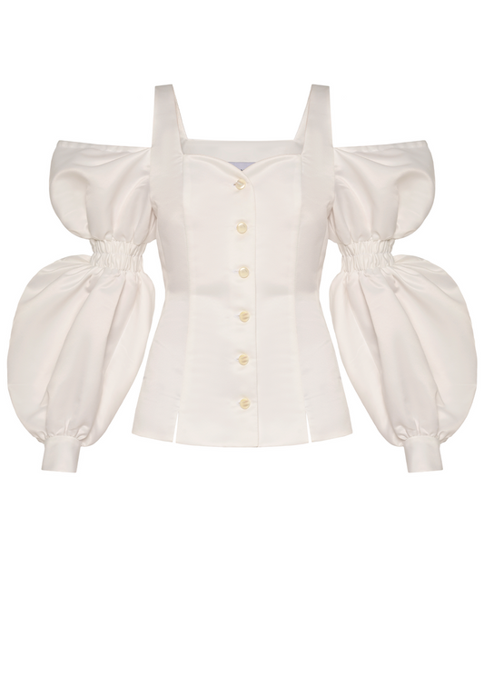 RUFFLE SLEEVES SHIRT