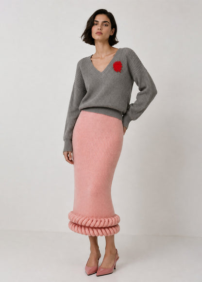 HEART GREY SWEATER
