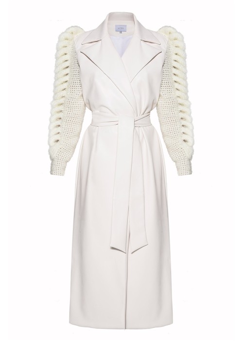 IVORY STATEMENT SLEEVES TRENCH 
