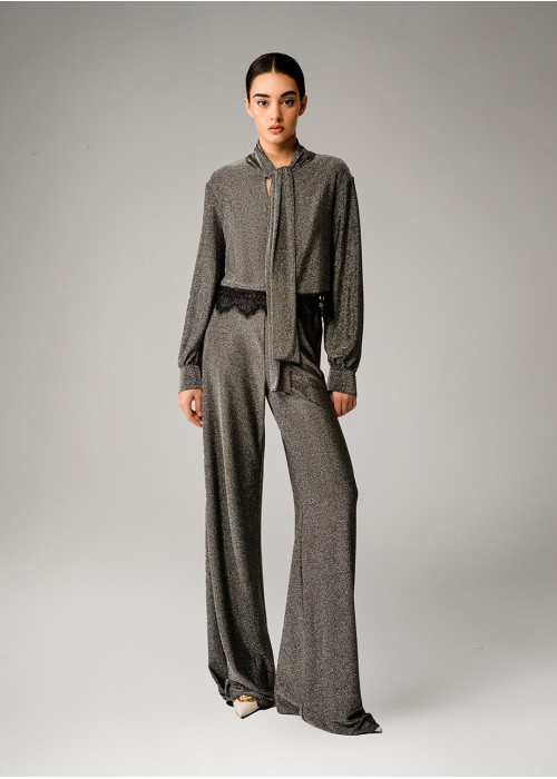 SILVER FLARE PANTS