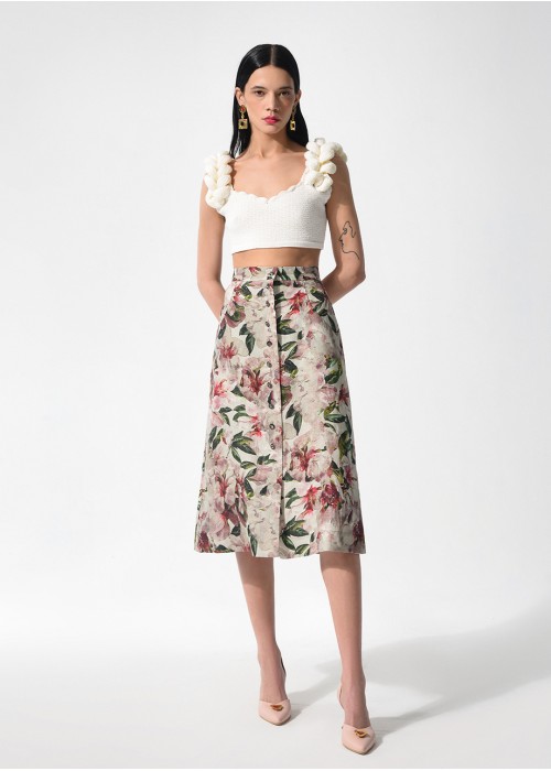 FIORE FRONT BUTTONS SKIRT