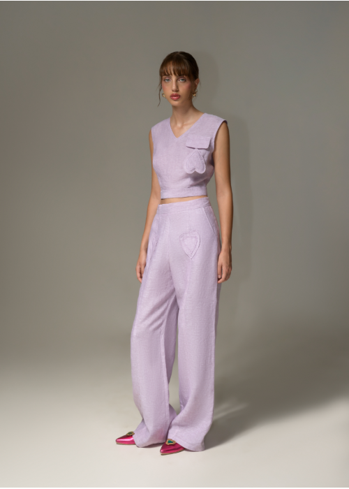 SWEETHEART LILAC CROPPED TOP