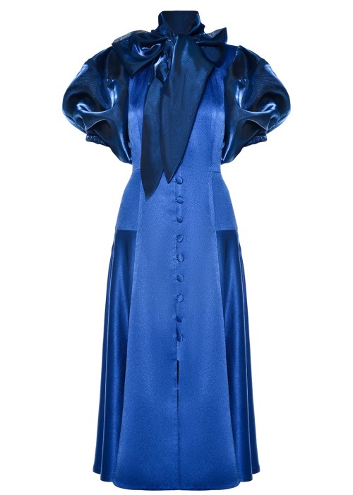 LELLA BLUE BOW DRESS