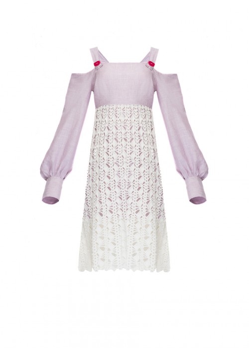 DRESS WITH KNITTED BOTTOM 